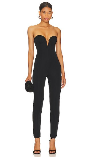 Cassia Jumpsuit in Black | Revolve Clothing (Global)