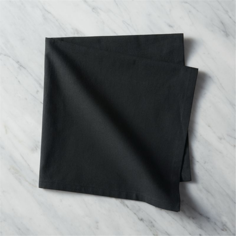 Poplin Modern Black Cloth Dinner Napkin + Reviews | CB2 | CB2