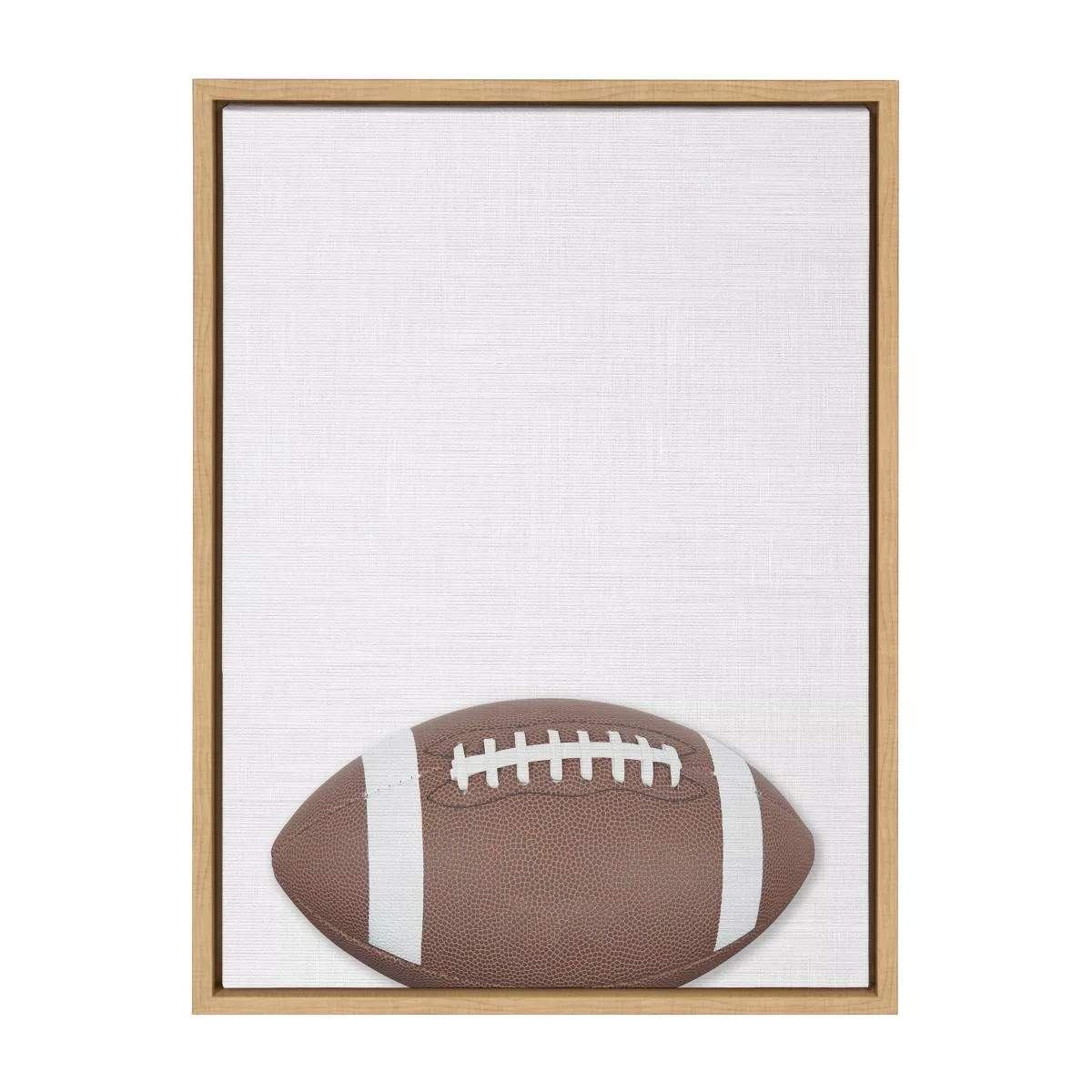 18" x 24" Sylvie Color Football Portrait Framed Canvas Natural - DesignOvation: Modern Style, Pla... | Target