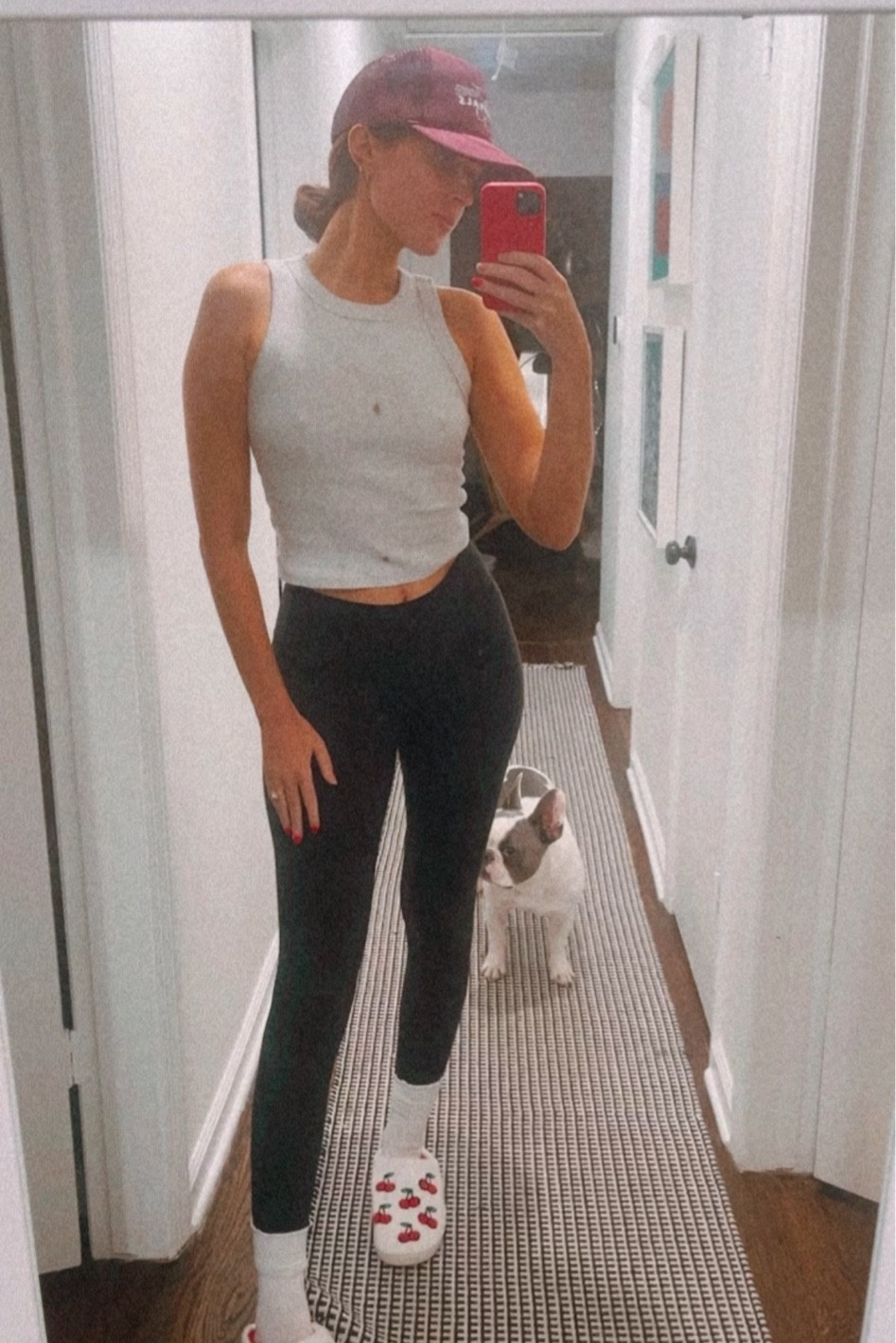 WEEKDAY WFH UNIFORM 🍒🍒🍒 you’ll never guess where i got these slippers. hat is from goodtastebygrace.com 

#LTKFindsUnder50 #LTKSeasonal #LTKStyleTip