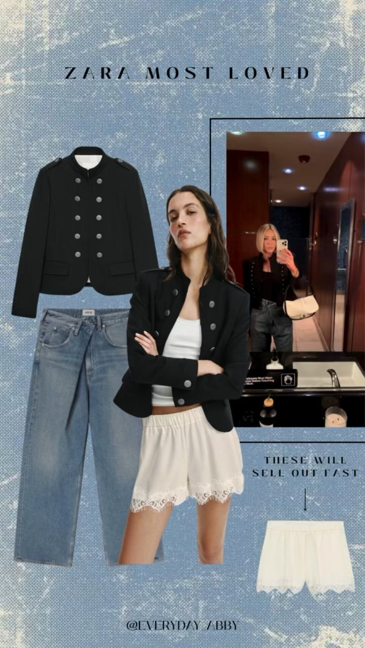 Found these jeans ON SALE and in stock at Revolve! Plus this Zara jacket and lace shorts are still fully stocked, but won’t be for long 🫣👀

#LTKgrwm #LTKootd
