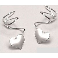 Heart Earcuff Pair Sterling 925 Silver Handcrafted Ear Cuffs | Etsy (US)