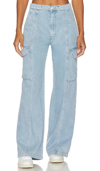 High Rise Wide Leg Cargo in Spring Indigo | Revolve Clothing (Global)