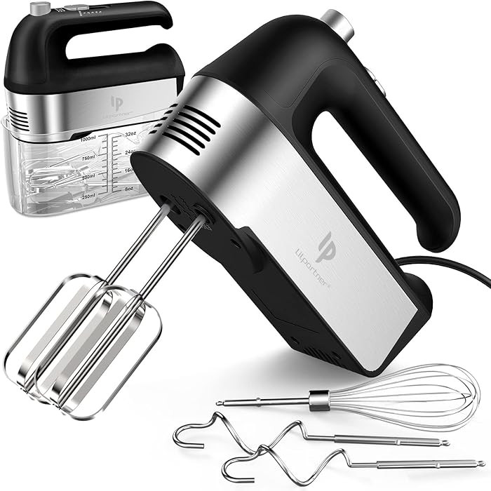 Hand Mixer Electric, 450W Kitchen Mixers with Scale Cup Storage Case, Turbo Boost/Self-Control Sp... | Amazon (US)