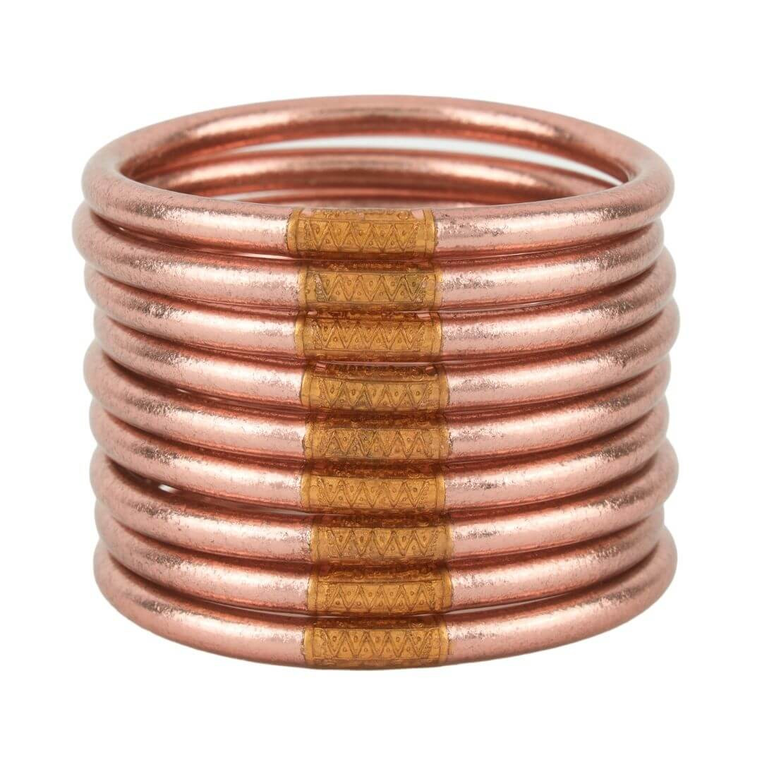Rose Gold All Weather Bangles® (AWB®) - Serenity Prayer | BuDhaGirl
