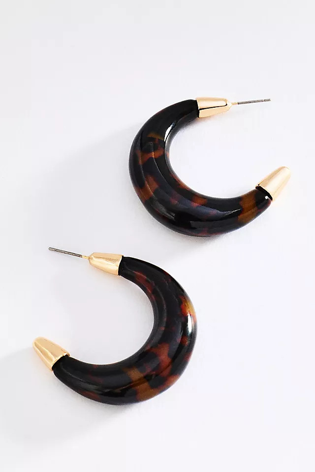 Tipped Resin Hoop Earrings | Anthropologie (US)