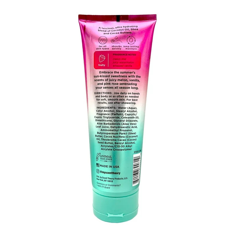 Scent Theory Hand and Body Cream with Shea Butter, Sun-Kissed Melon, 8 oz | Walmart (US)