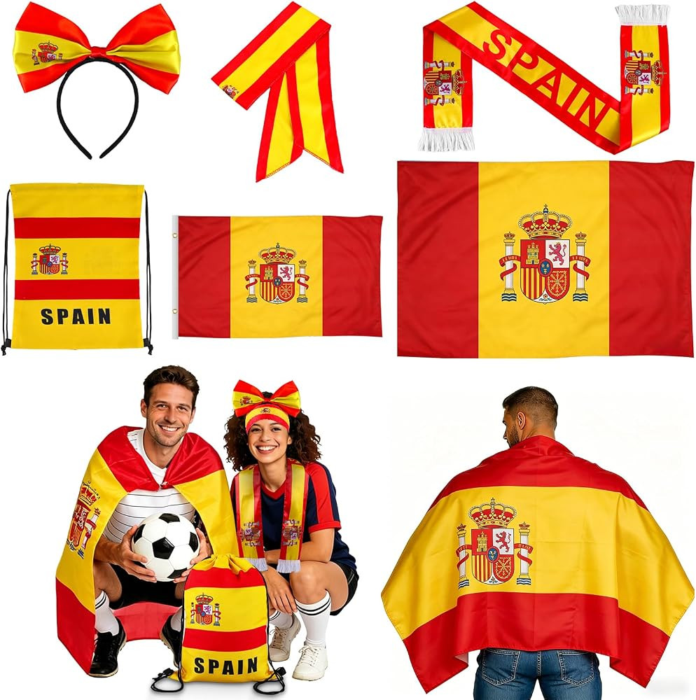 2026 Soccer Fan Cheer Kit, Flag Cape Scarf Headband Drawstring Bag, Sports Game Day Party Supplie... | Amazon (US)