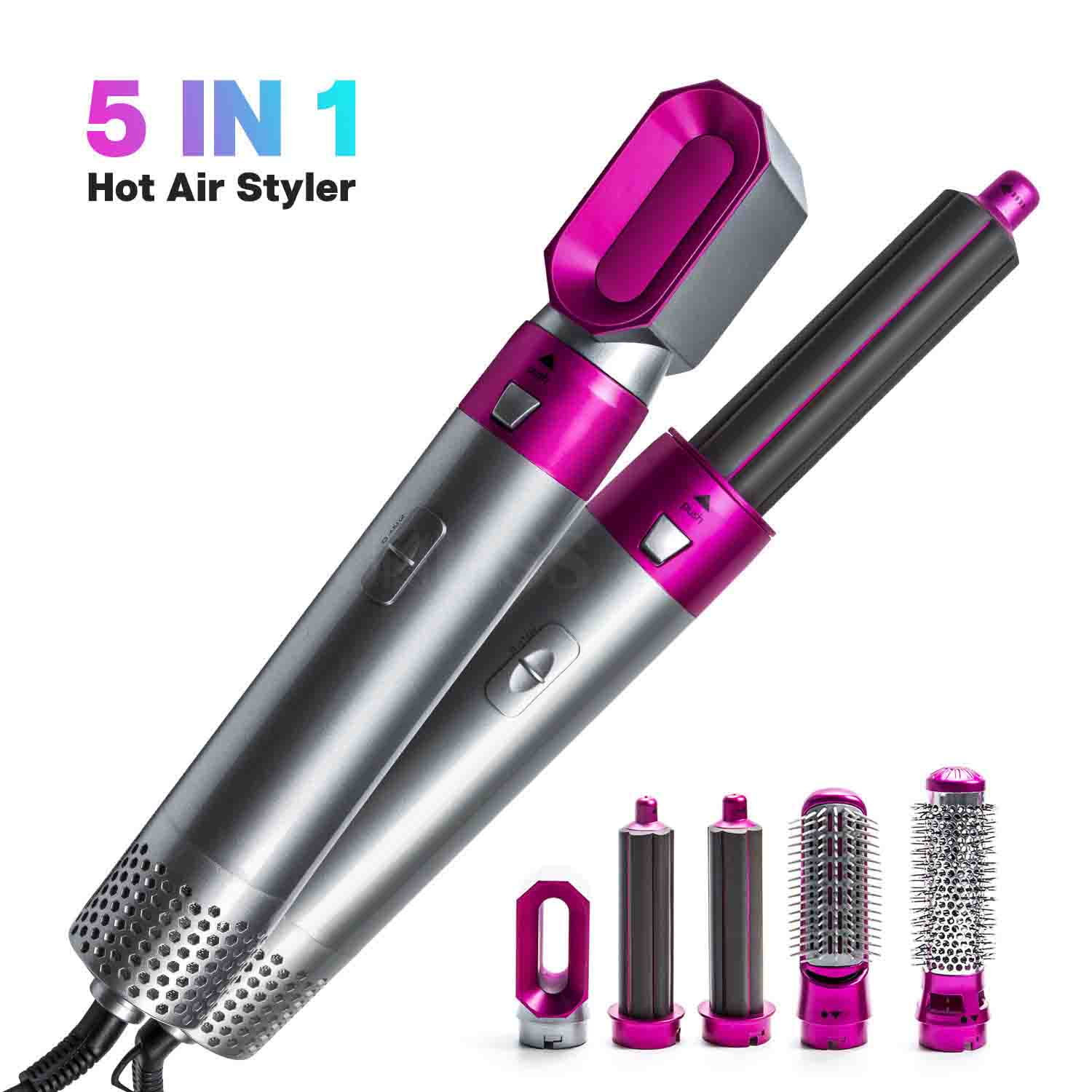 WIIKWEEK  Multifunctional 5-in-1 Portable Curling Iron And Hair Dryer, Hot Air Hair Brush, Comb, ... | Walmart (US)