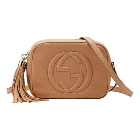 New Gucci Soho Disco Beige Leather Small camera Crossbody bag 308364 | Walmart (US)