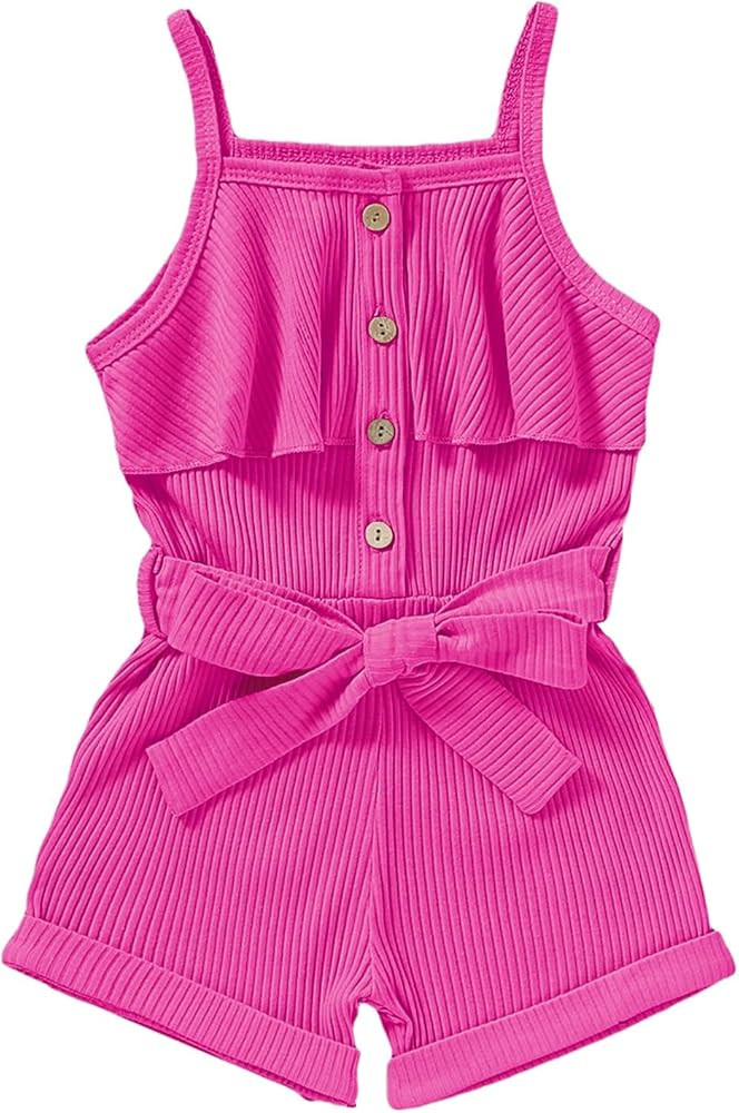 Toddler Girl Clothes Baby Summer Sleeveless Clothing Cute Halter Romper One-piece Jumpsuit Summer... | Amazon (US)
