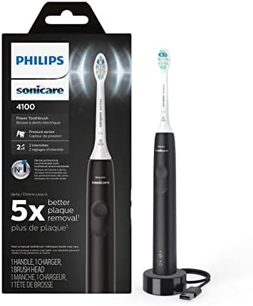 Philips Sonicare 4100 Power Toothbrush, Rechargeable Electric Toothbrush with Pressure Sensor, Bl... | Amazon (US)