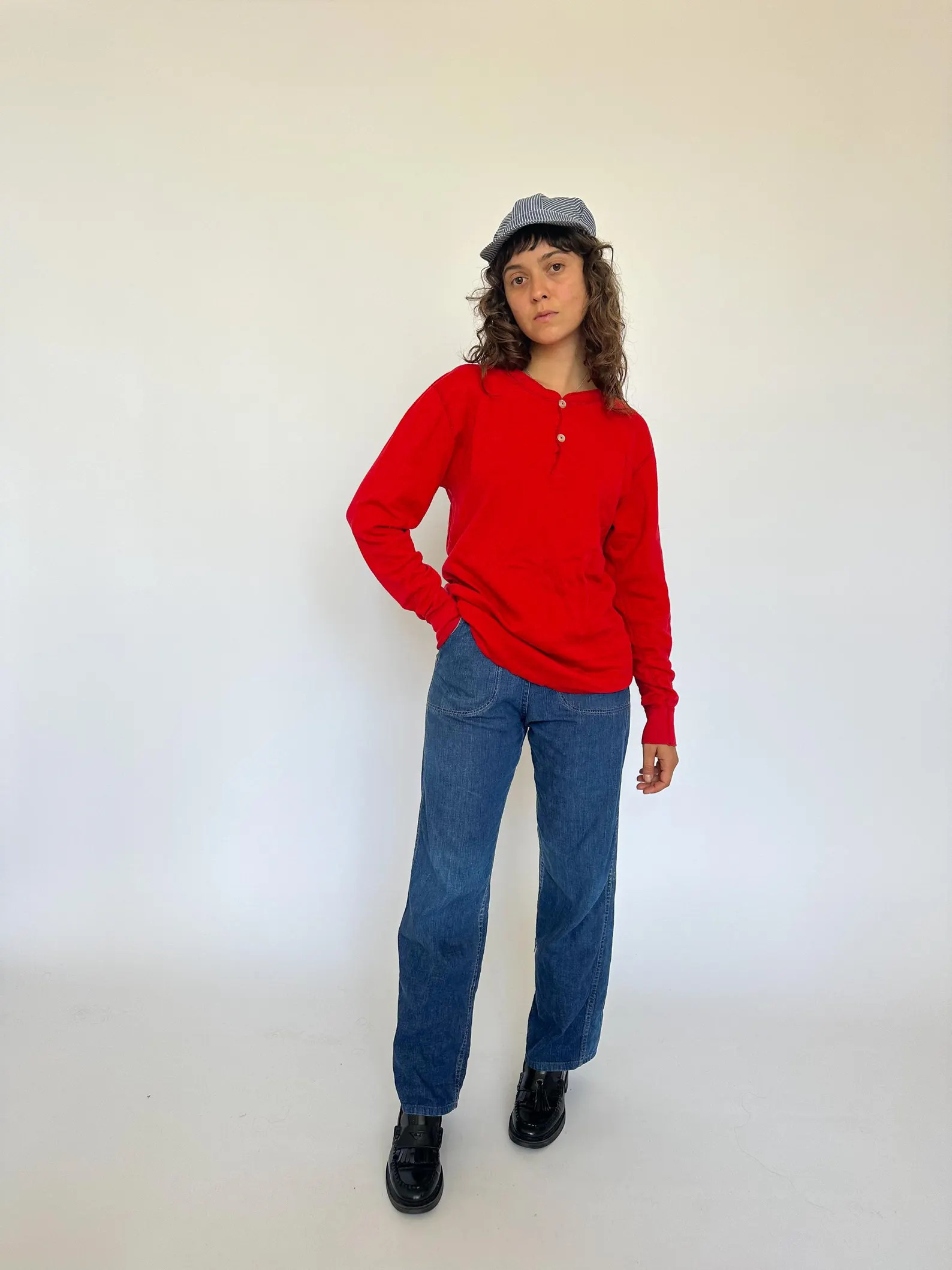 Vintage 1980s L.L. Bean Red Henley Shirt / Long Sleeve / Chamois Shirt / USA / M-L - Etsy | Etsy (US)