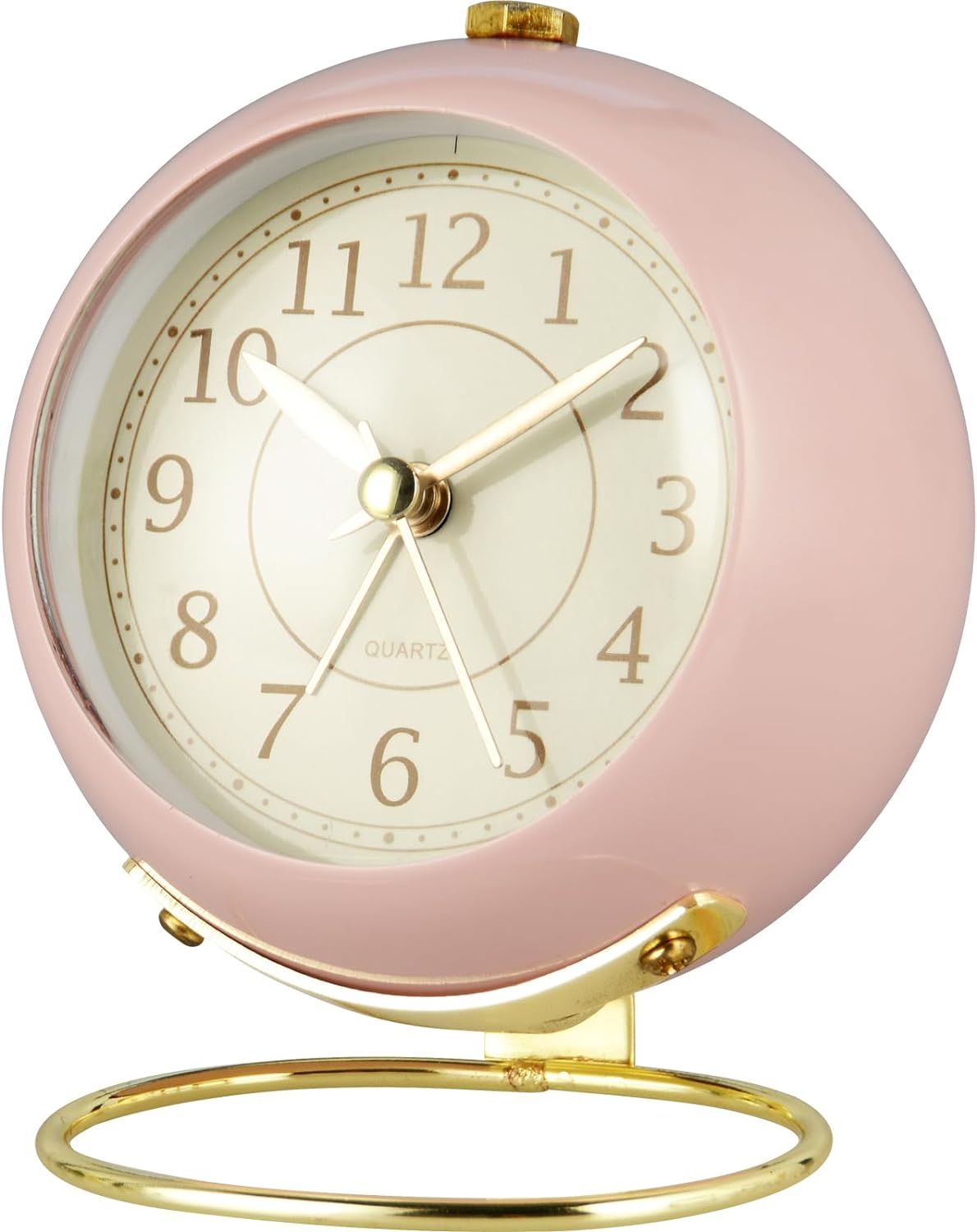 Vintage Alarm Clock, Non Ticking, Silent Bedside Clock with Loud Alarm for Heavy Sleepers, Cute S... | Amazon (US)