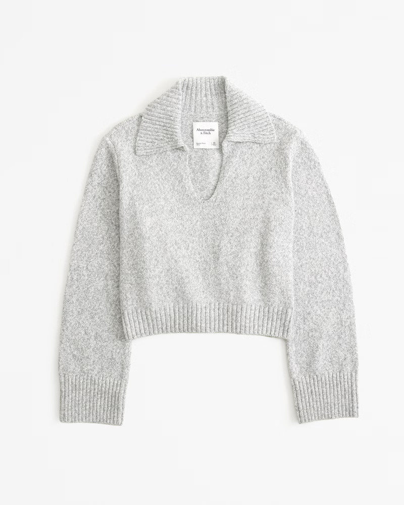 Women's Notch-Neck Sweater | Women's Tops | Abercrombie.com | Abercrombie & Fitch (UK)