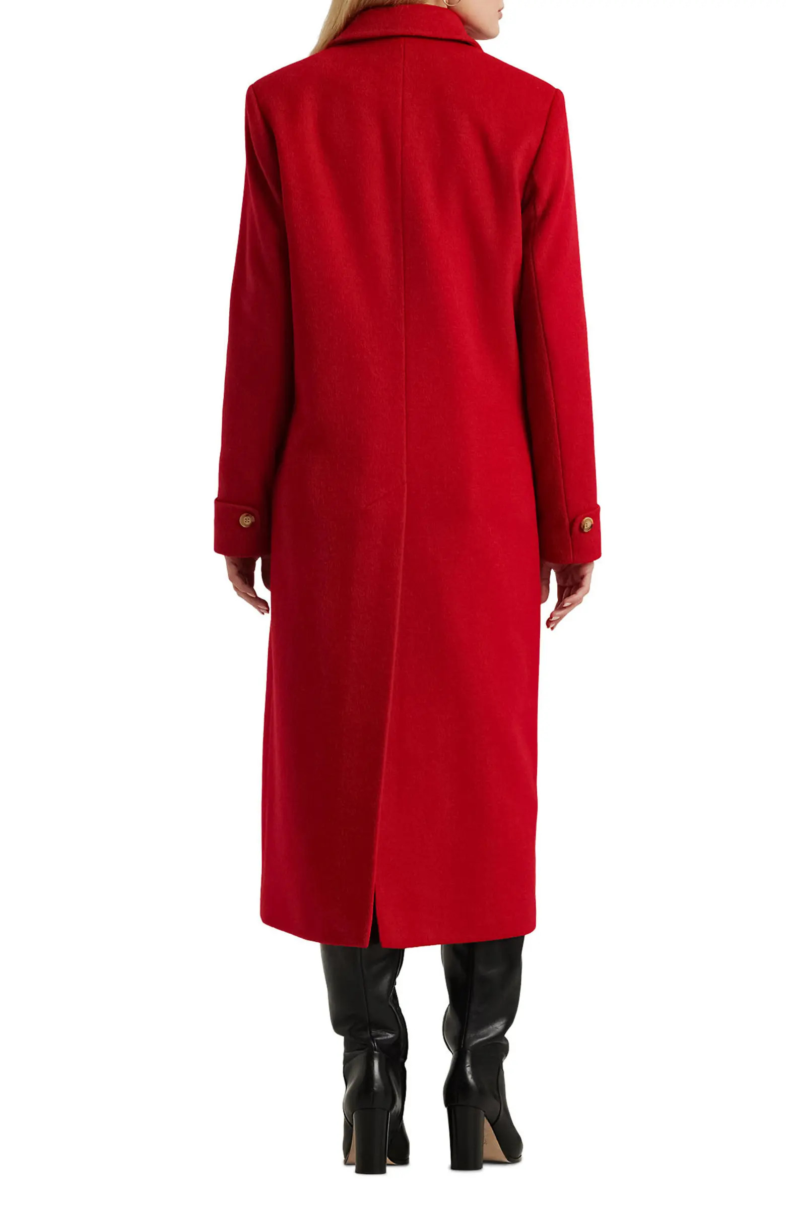 Longline Wool Blend Reefer Coat | Nordstrom