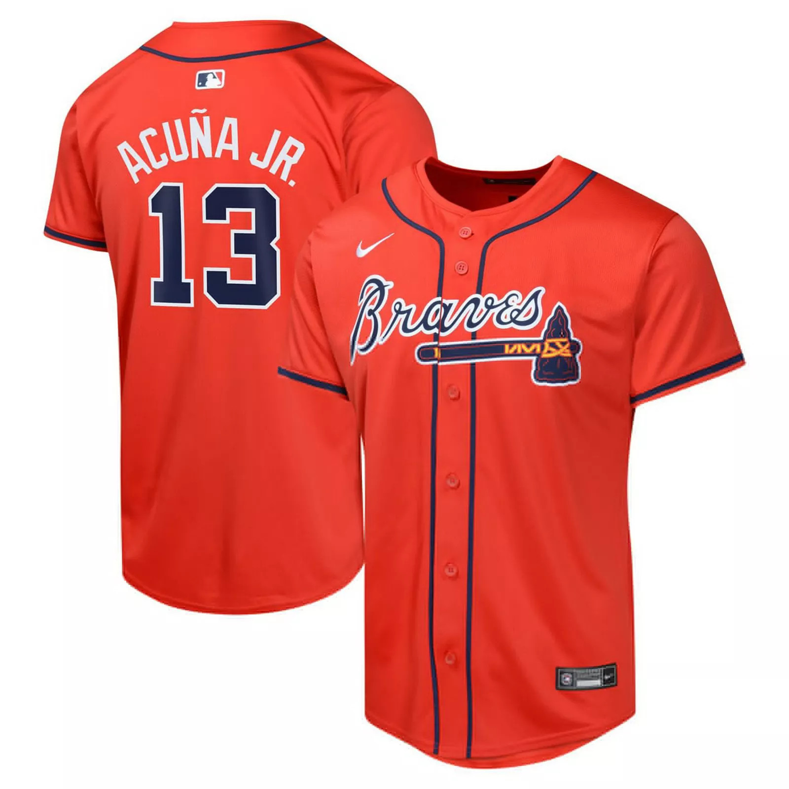 Youth Nike Ronald AcuÃ±a Jr. Red Atlanta Braves Alternate Limited Player Jersey, Boy's, Size: Youth XL | Kohl's