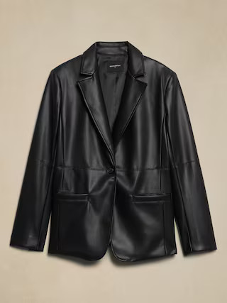 Vegan Leather Blazer | Banana Republic Factory