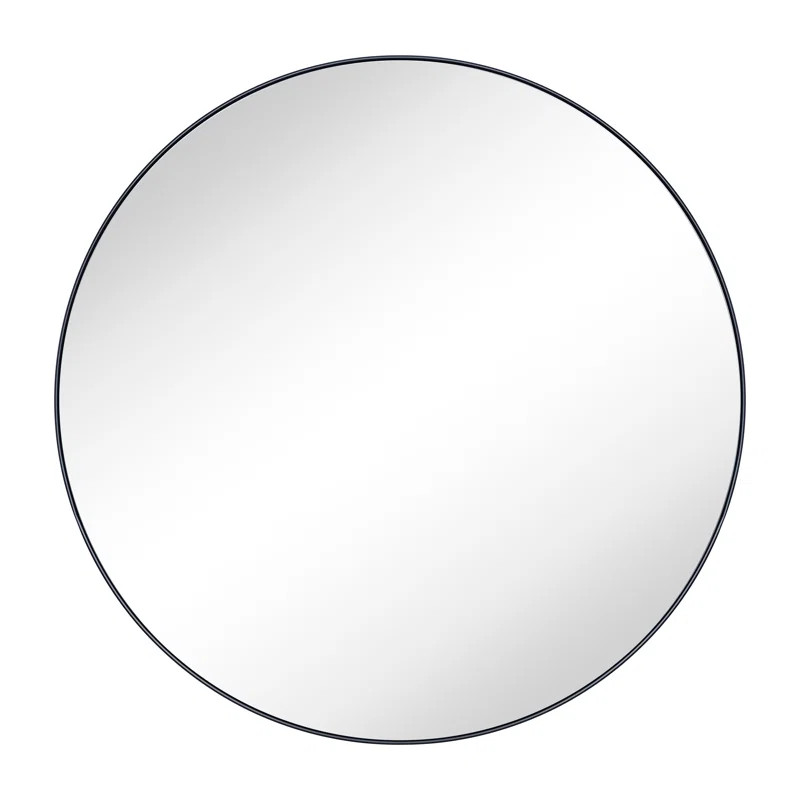 Yolanta Round Metal Wall Mirror | Wayfair North America
