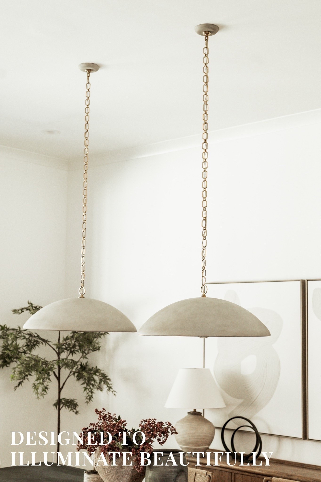 These oversized pendants with brass chains and minimalist shapes are a Porche & Co. favorite for creating balance and warmth in open spaces.
Simple, elegant, and undeniably timeless. 🫶🏽

#porcheandco #modernclassicinteriors #lightingideas #pendantlights #homedecor #neutralinteriors #timelessdesign #modernclassicstyle #interiorstyling #homeaesthetic

Do you want to bring our dreamy Modern Classic style interior design into your own home? 🏡 You’re in luck! Reserve our Online Interior Design packages today -> https://porcheandco.com/edesign ✨ We can’t wait to work with you & design your home with #porcheandco



#LTKdayinmylife #LTKHome #LTKvlog