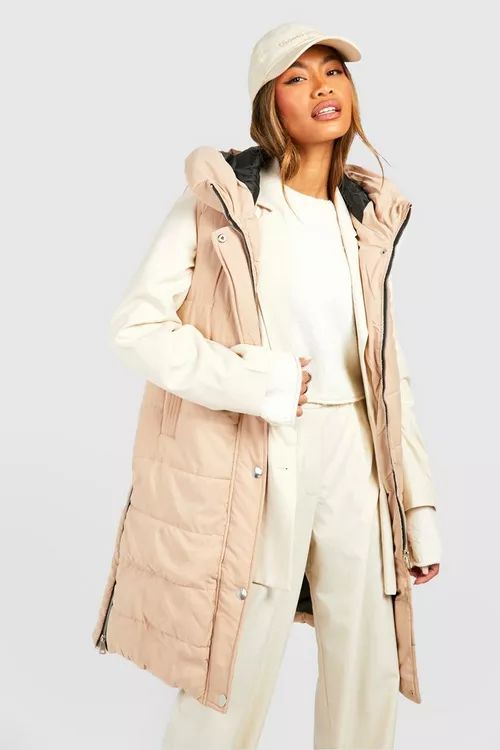 Longline Hooded Vest | Boohoo.com (US & CA)