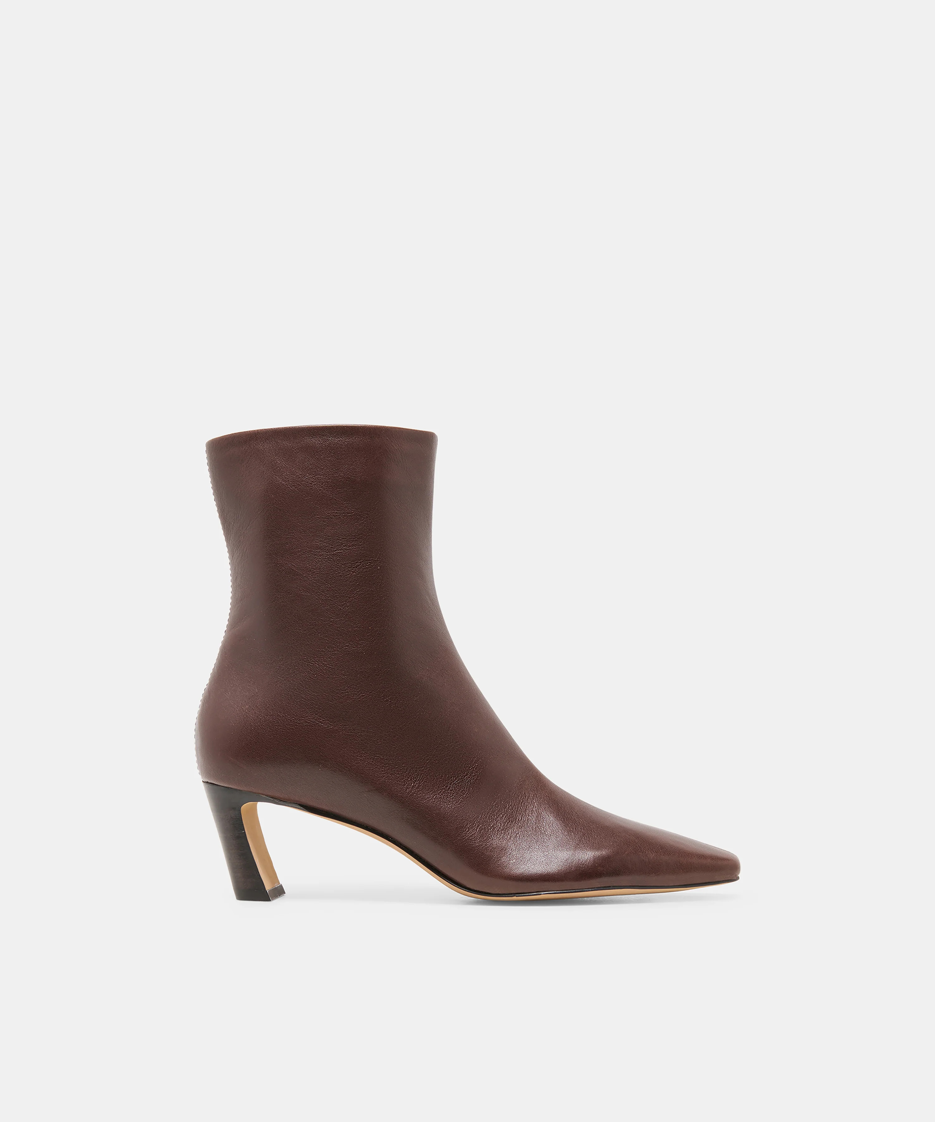 NESLY Dk Chocolate Leather Ankle Booties | Dolce Vita | DolceVita.com