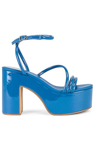 Mamba Platform Sandal in Blue Patent | Revolve Clothing (Global)