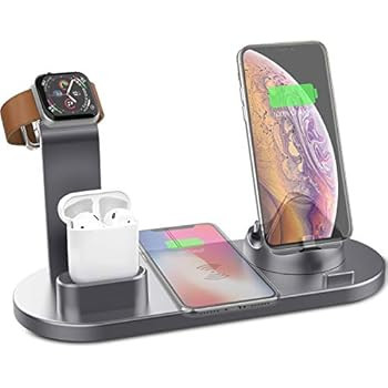 Yestan Wireless Charger 4 in 1 Wireless Charging Dock Compatible with Apple Watch 5 and Airpods C... | Amazon (US)