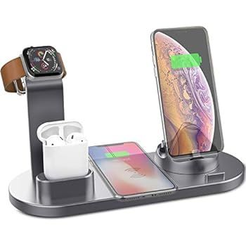 Yestan Wireless Charger 4 in 1 Wireless Charging Dock Compatible with Apple Watch 5 and Airpods C... | Amazon (US)