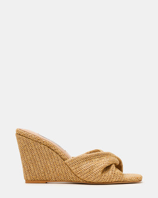Steve Madden Women's Laelia Mule Sandals - Natural Raffia - Size 11 - Leather | Steve Madden (US)