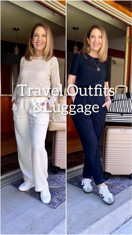 Are you looking for travel outfits? Here are two looks to wear while you travel and during your trip. 

I've included luggage too! The Beis luggage is lightweight and easy to spin and roll. The weekender bags are perfect for weekend trips or longer trips. 

Have a great trip! 

#LTKTravel #LTKFindsUnder100 #LTKOver40