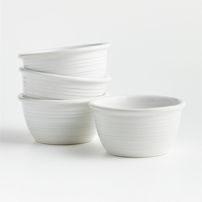 Farmhouse White Cereal Bowls, Set of 4 + Reviews | Crate & Barrel | Crate & Barrel