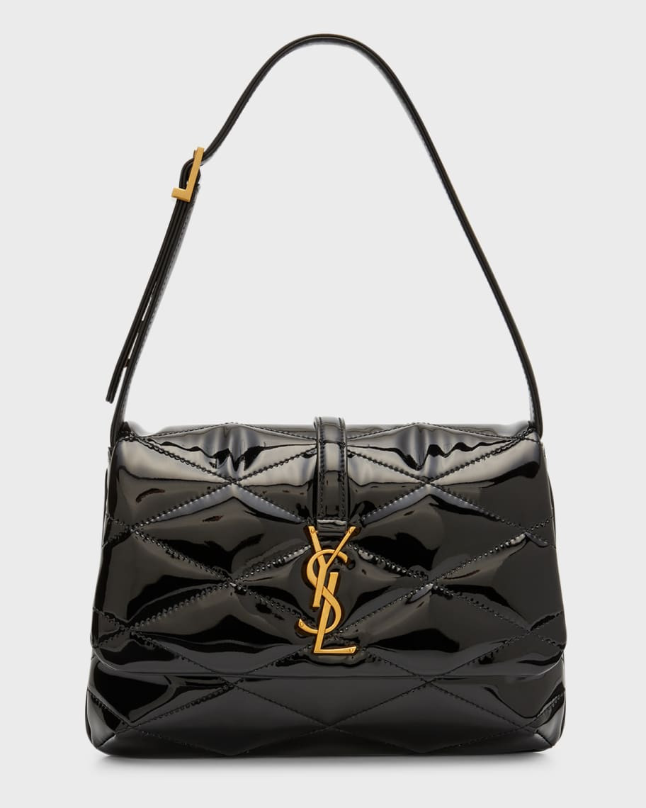 Saint Laurent Le 5 A 7 Quilted Patent Shoulder Bag | Neiman Marcus