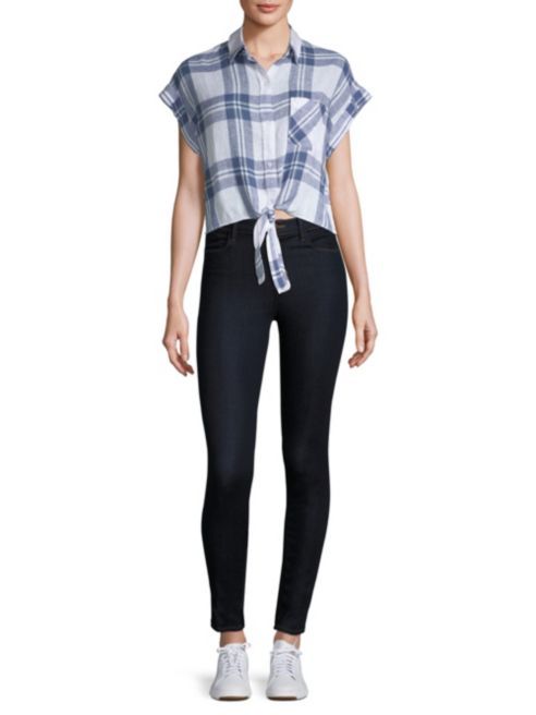 Rails - Amelie Front-Tie Plaid Shirt | Saks Fifth Avenue