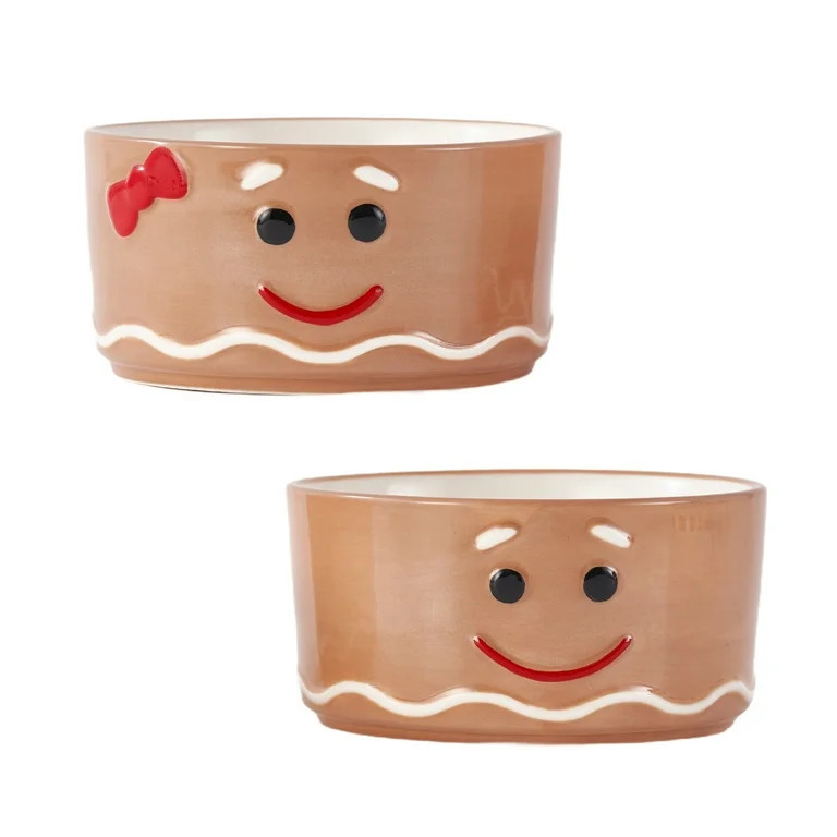 Holiday Time Gingerbread Ramekins Set of 2 | Walmart (US)