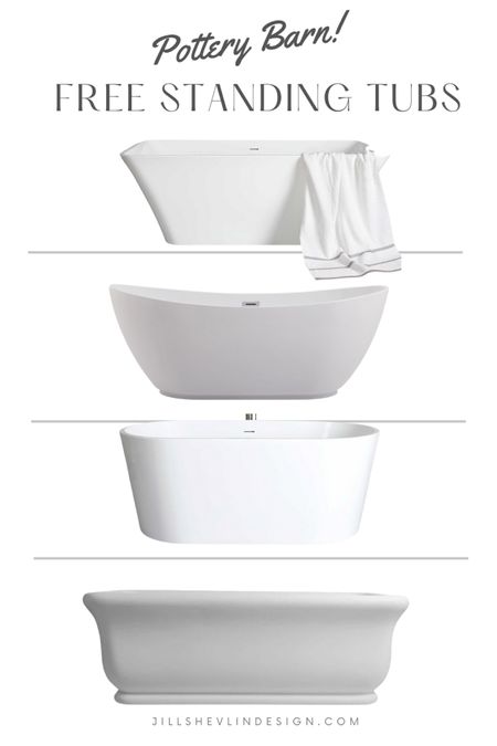 Get the stylish spa like bathroom with any of these Pottery Barn freestanding tubs.  #bathtub #bath

#LTKhome #LTKfamily #LTKFind