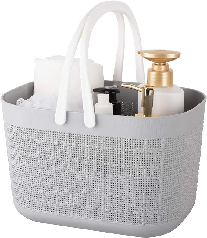 rejomiik Plastic Storage Basket with Handles,Storage Bins and Organization Containers for Bathroo... | Amazon (US)