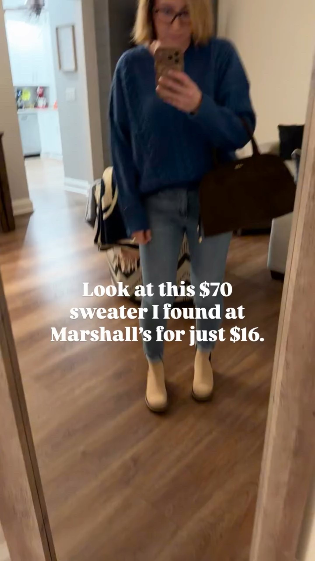 A great find: Tommy Hilfiger cable knit sweater. I am wearing a medium. 

#workingmom #tommyhilfiger #marshallsfinds #styleover40 #classic