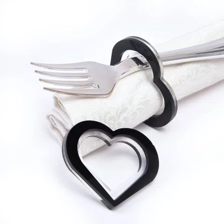The Holiday Aisle® Heart Valentine Napkin Rings | Wayfair | Wayfair North America
