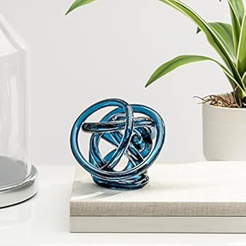 Torre & Tagus Orbit Glass Decor Ball, 4.5-inch Diameter, Indigo Blue | Amazon (US)