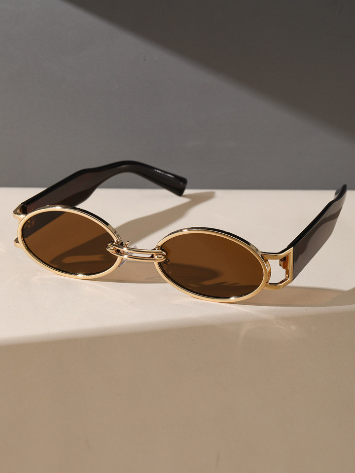 Trendy Oval Frame Fashion Glasses Fit For Outdoor, Vacation Vintage | SHEIN