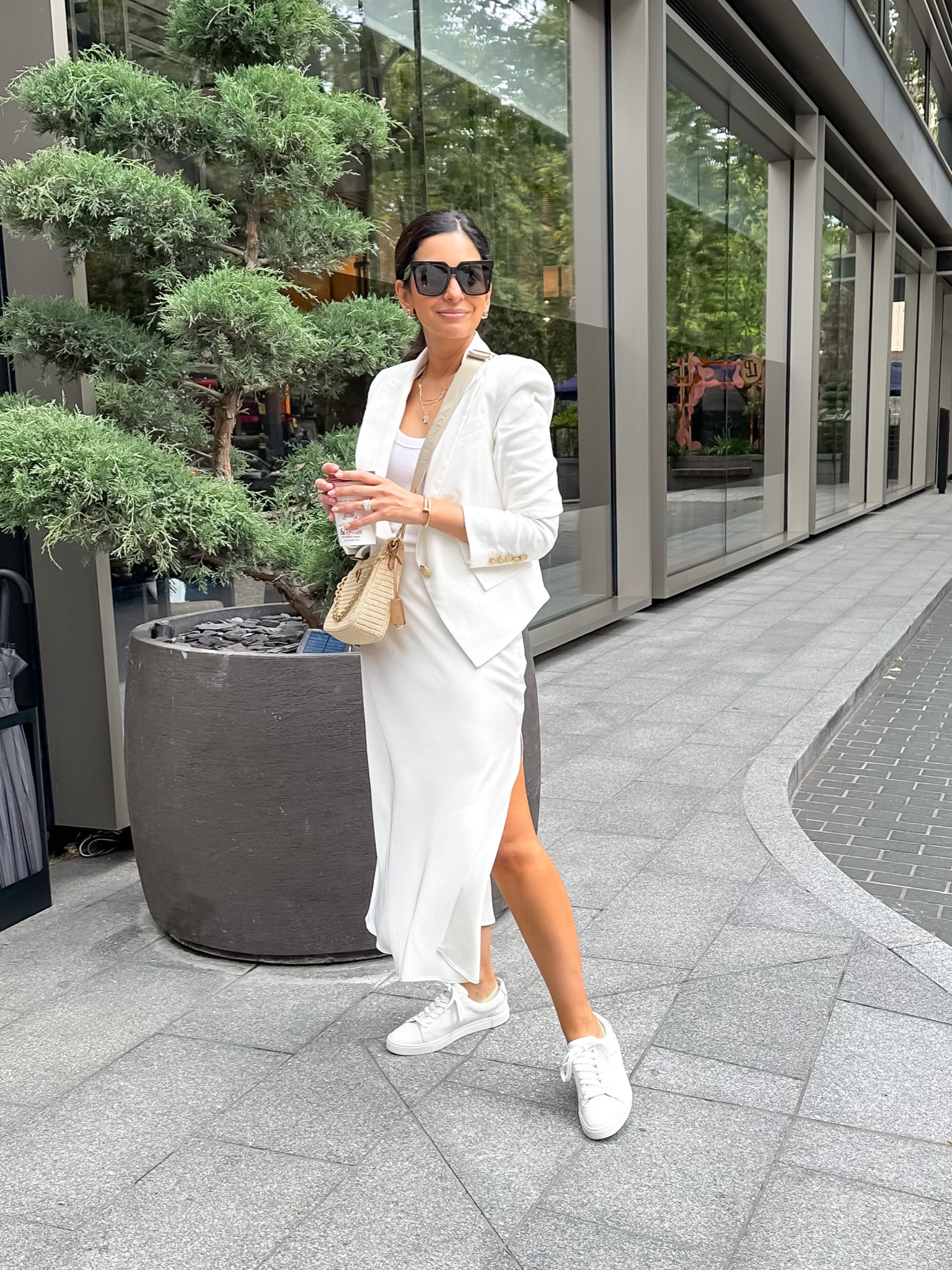 Europe day 3, Wearing a 0 in Veronica beard jacket, my skirt from Abercrombie is the same as the one linked except this one has a slit. Sneakers run TTS, fav NSALE sunglasses and my jewelry is also linked 

#LTKxNSale #LTKeurope #LTKstyletip