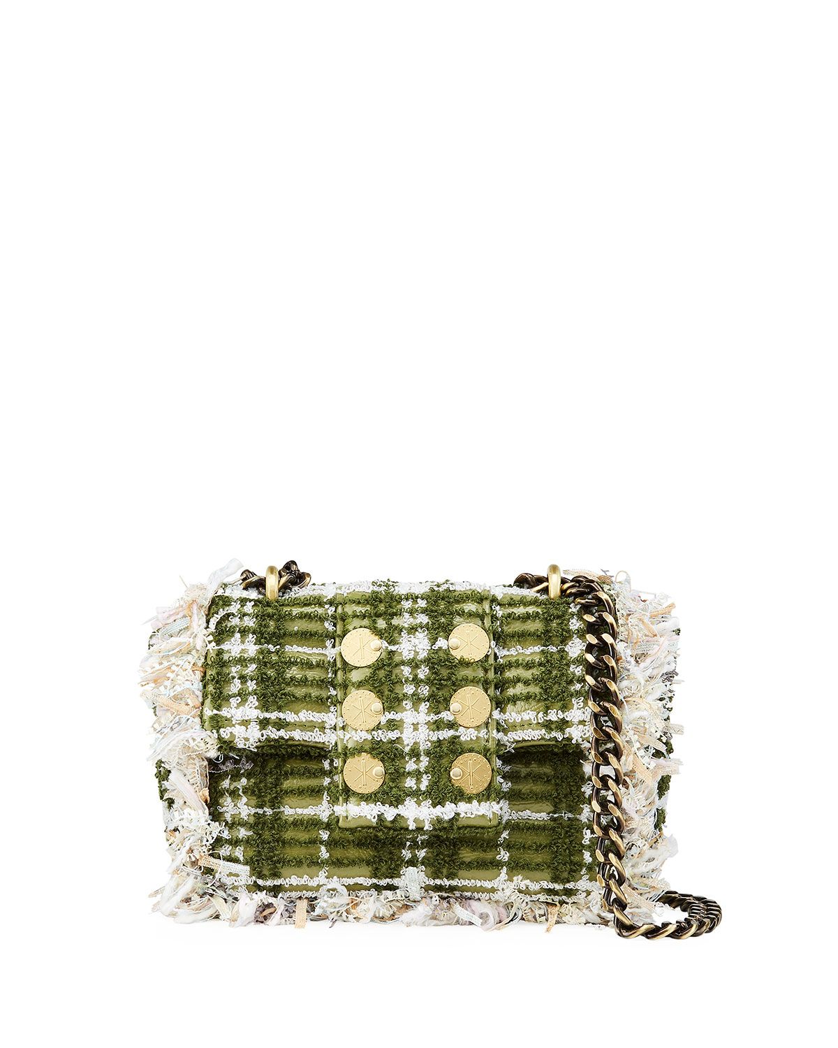 Petite Pillow Tweed Crossbody Bag | Neiman Marcus