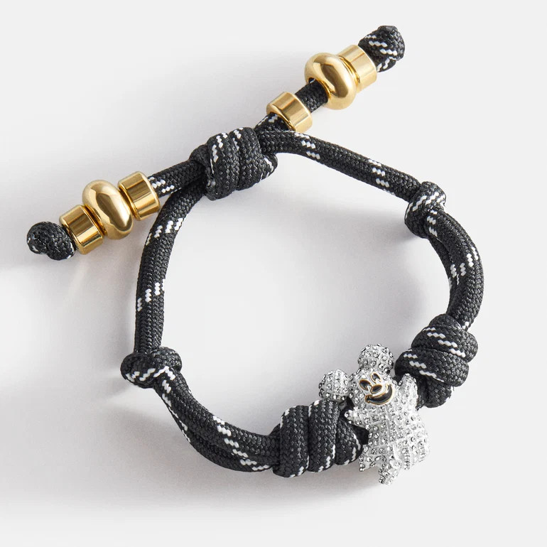 Disney Mickey Mouse Ghost Paracord Bracelet - Black | BaubleBar