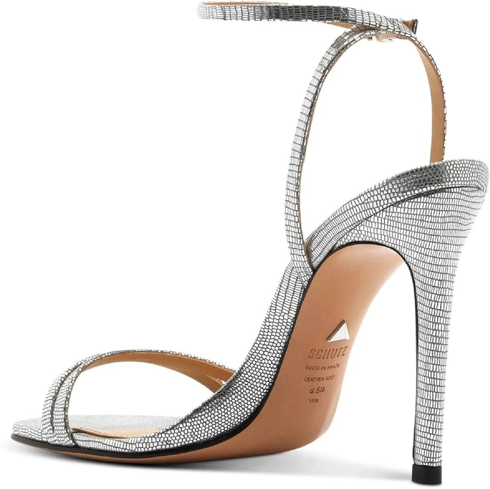 SCHUTZ Women's Altina Ankle Strap Heeled Sandal | Amazon (US)