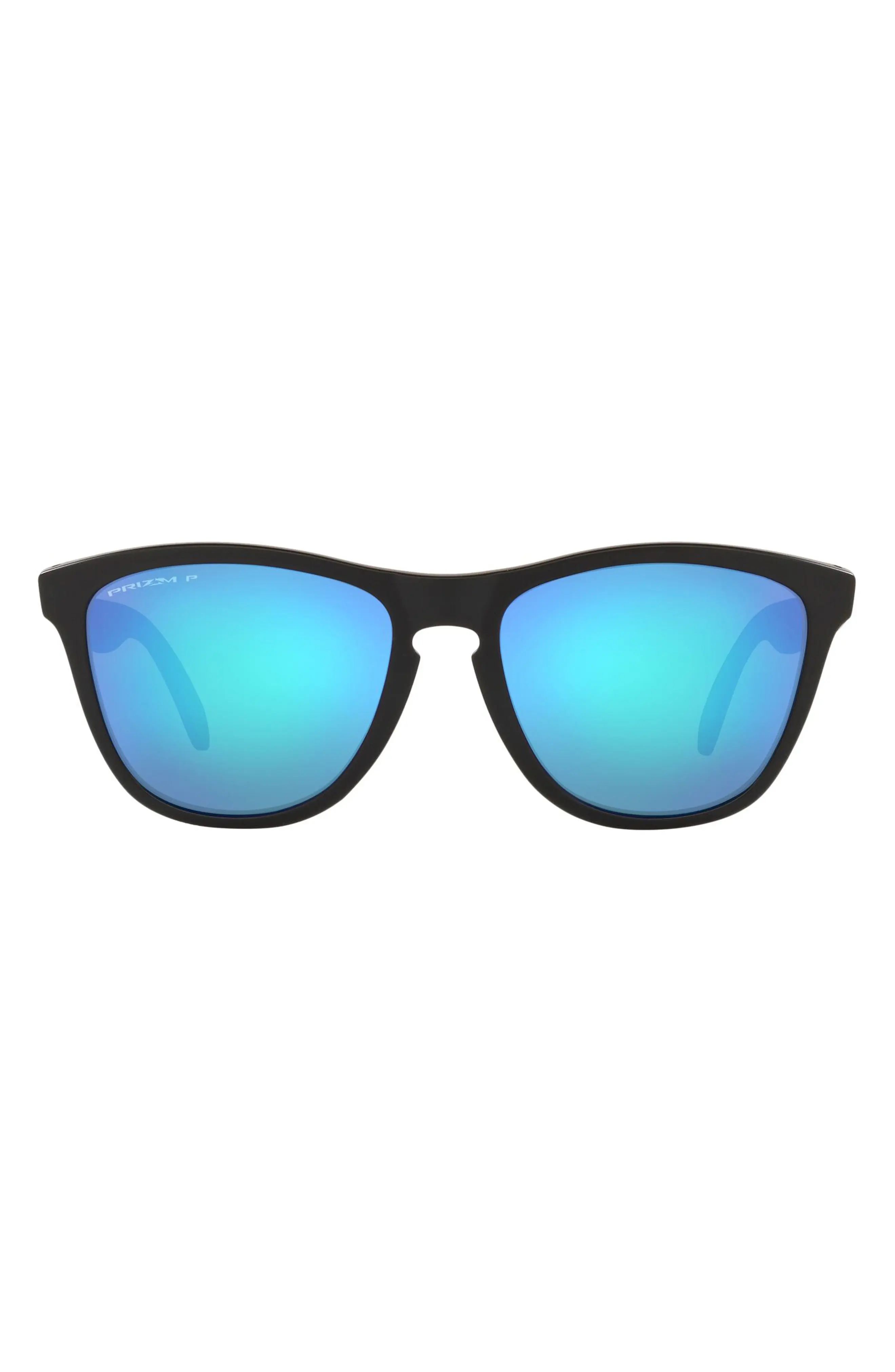 Women's Oakley Frogskins(TM) Mix 55mm Prizm(TM) Polarized Keyhole Sunglasses - Matte Black | Nordstrom
