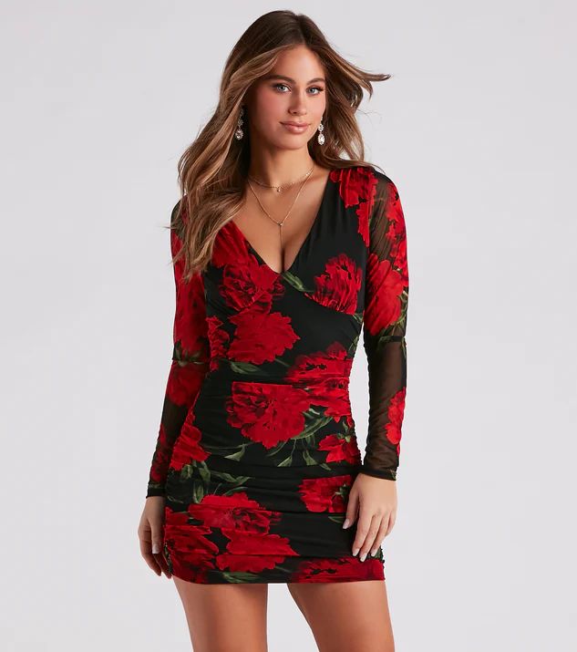 Picking Petals Floral Mesh Dress | Windsor Stores