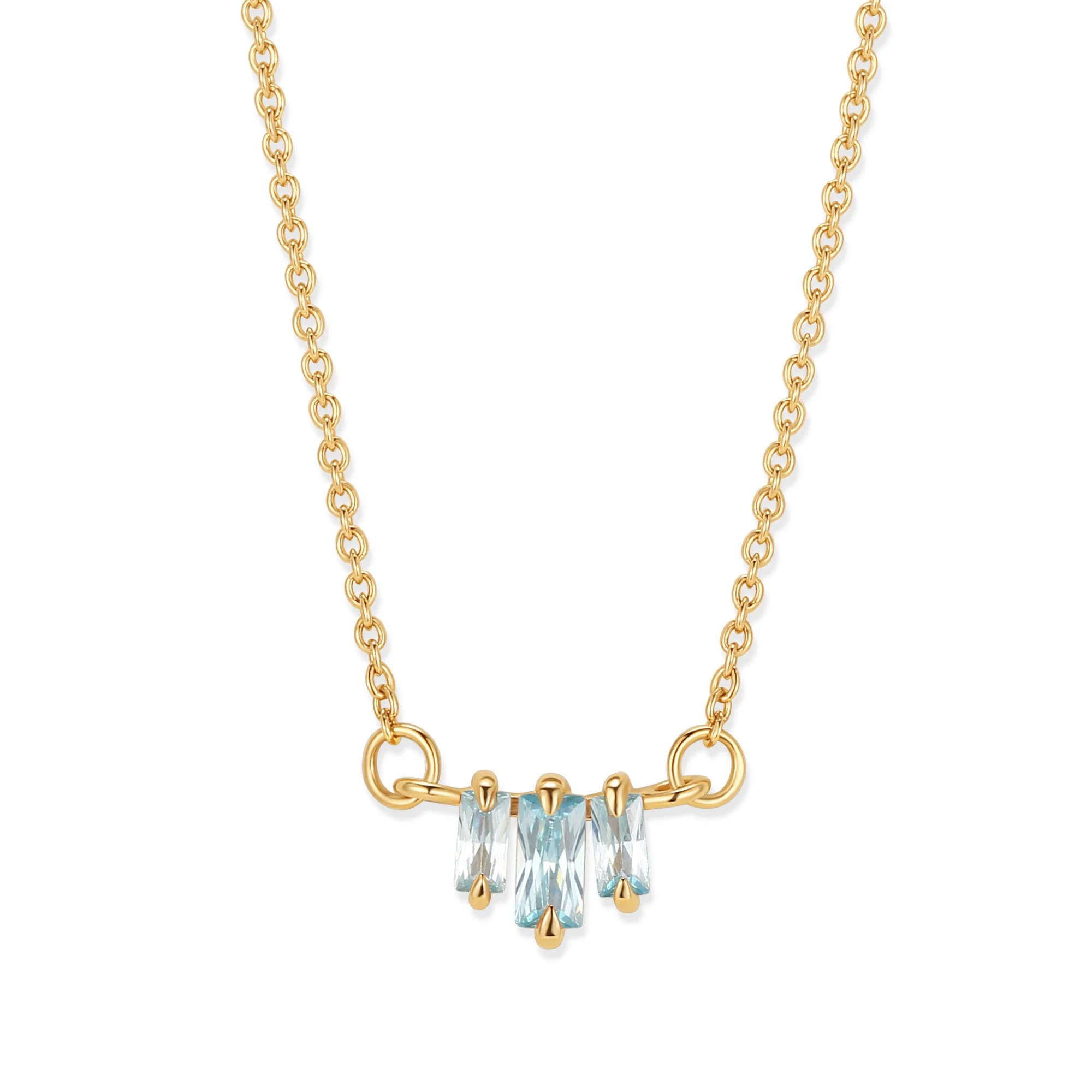 Baguette Birthstone Necklace | Mill Rock East