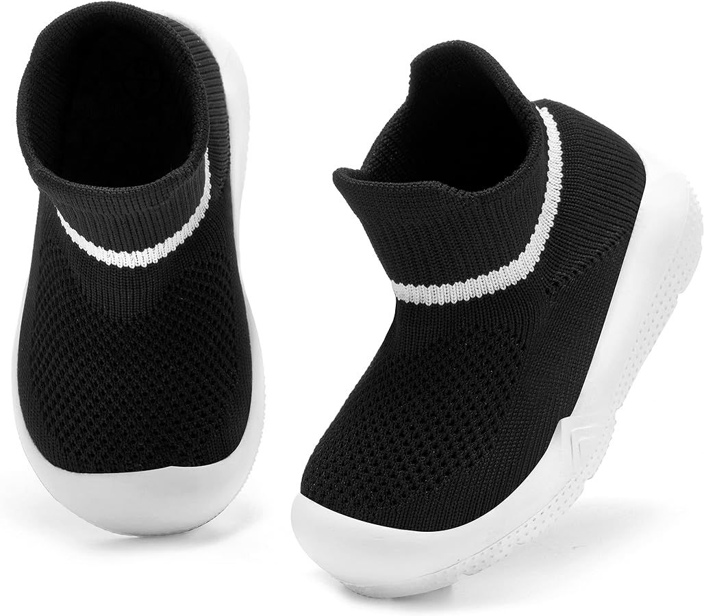MORENDL Baby Sock Shoes Toddler Walking Shoes Infant Non-Slip Slippers Boys & Girls Slip On Sneak... | Amazon (US)