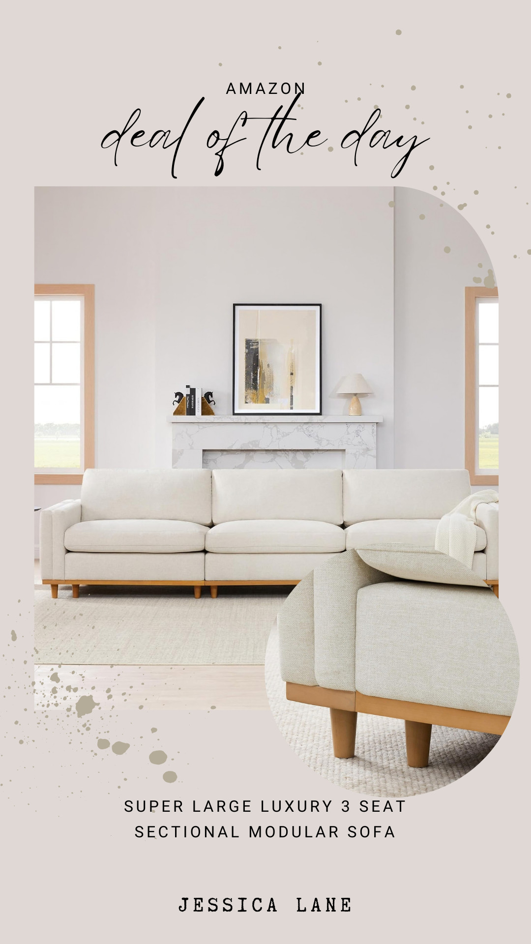 Relax on this extra large luxury three-seat sectional modular sofa designed for ultimate comfort. The versatile modular layout allows you to customize the configuration to fit your space perfectly.
#livingroomgoals #modularsofa #luxuryhome #furniturefinds 

 #LTKSpringSale #LTKHome #LTKSaleAlert